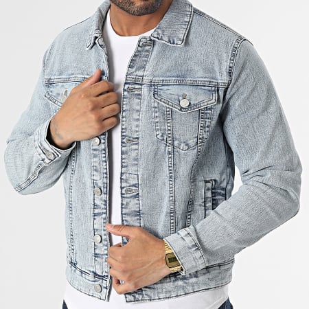 Only And Sons - Veste Jean Coin Bleu Wash