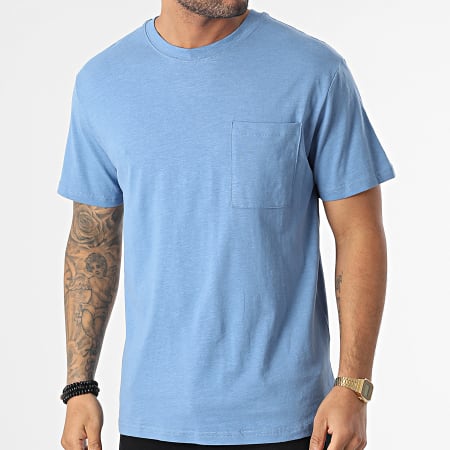 Solid - Tee Shirt Poche 21107372 Bleu Clair