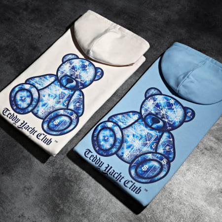 Teddy Yacht Club - Sweat Capuche Maison De Couture Blue Sapphire Beige