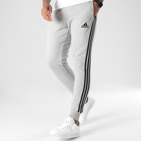 Adidas Performance - GM1091 Pantalón de chándal a rayas gris jaspeado
