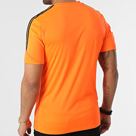 Adidas Performance - Camiseta Tiro 23 Rayas HZ0183 Naranja Fluo