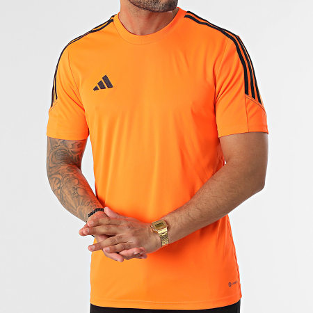 Adidas Performance - Camiseta Tiro 23 Rayas HZ0183 Naranja Fluo