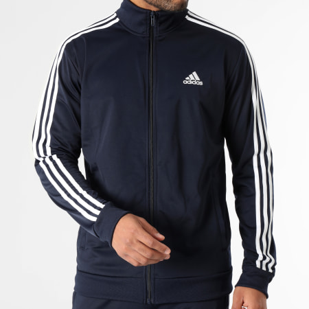 Adidas Sportswear - Tuta da ginnastica a righe blu navy HZ2220