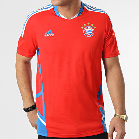 Adidas Sportswear - Maillot De Foot A Bandes FC Bayern Munich Pro HU1276 Rouge Bleu