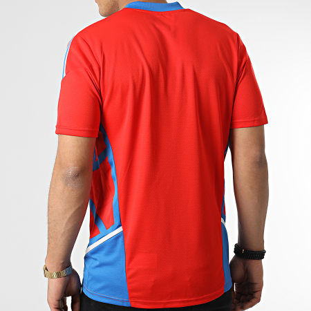 Adidas Sportswear - Maglia da calcio a strisce FC Bayern Monaco Pro HU1276 Rosso Blu