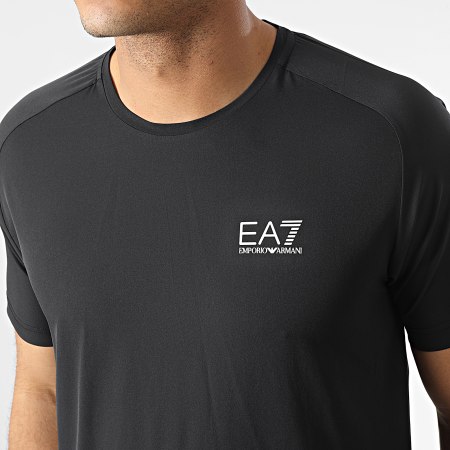 EA7 Emporio Armani - Set di maglietta e pantaloncini da jogging 8NPV03-PNDDZ Nero Argento