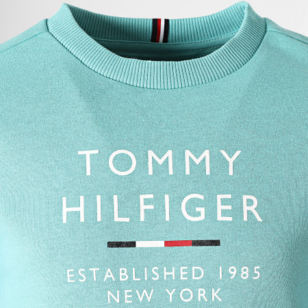 Tommy Hilfiger - Sudadera cuello redondo niño Logo 7960 Turquesa