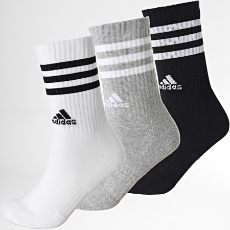 Adidas Sportswear - Set di 3 paia di calzini IC1323 nero bianco grigio erica