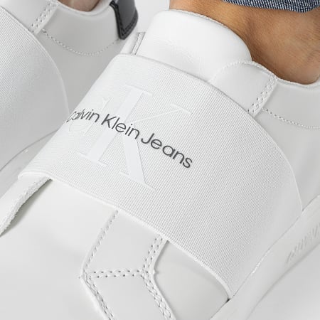 Calvin Klein - Zapatillas Casual Cupsole Elastic 1021 Triple Blanco Mujer