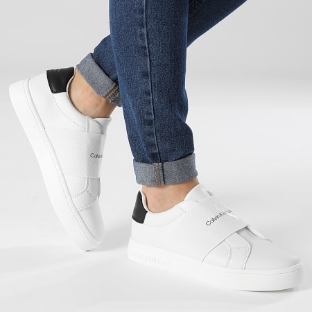 Calvin Klein - Donna Casual Cupsole Elastic 1021 Triple White Sneakers