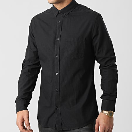 Only And Sons - Chemise Manches Longues Alvaro Noir