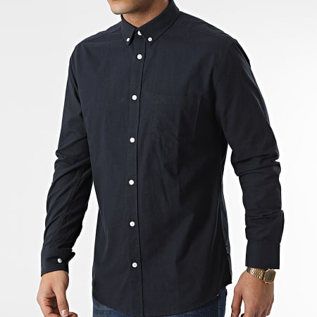 Only And Sons - Chemise Manches Longues Alvaro Bleu Marine