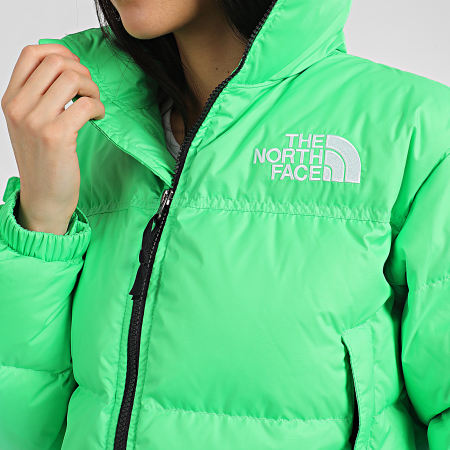 The North Face - Abrigo corto de mujer Nuptse A5GGE Fluo Green