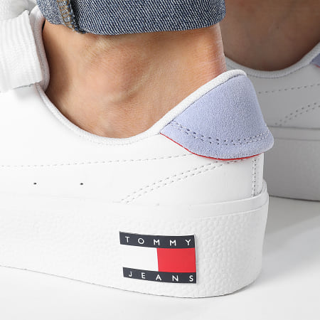 Tommy Jeans - Zapatillas de mujer de piel vulcanizada 2030 blancas