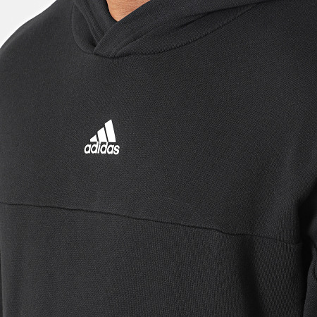 Adidas Sportswear - Sweat Capuche A Bandes BL IC6788 Noir