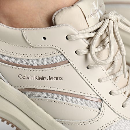 Calvin Klein - Chunky Runner Ribbon 0588 Sneakers a scatto Ginger Eggshell