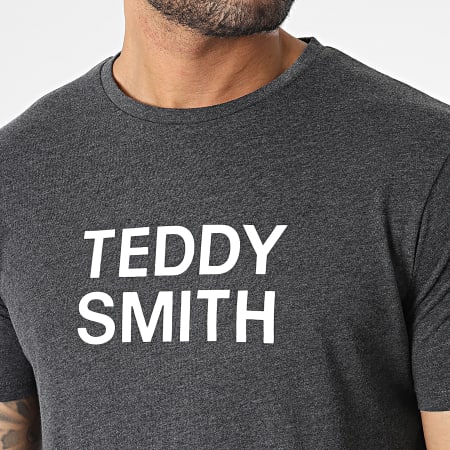 Teddy Smith - Tee Shirt Ticlass Basic Gris Anthracite Chiné