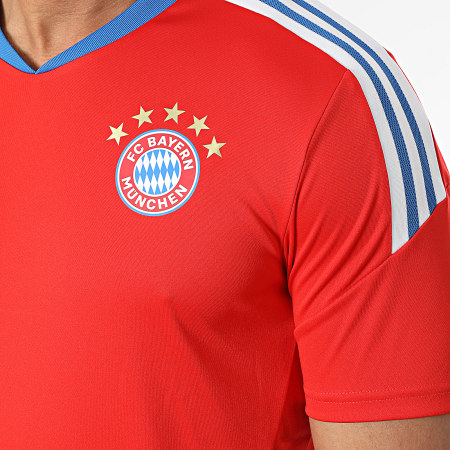 Adidas Sportswear - Maglia da calcio a righe del Bayern Monaco HU1281 Rosso
