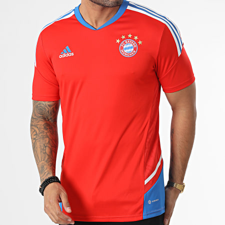 Adidas Sportswear - Maillot De Foot A Bandes Bayern Munich HU1281 Rouge