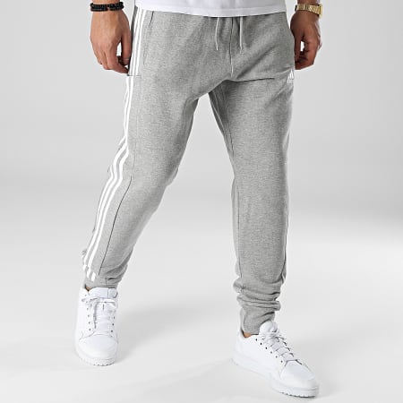 Adidas Sportswear - IC9407 Pantaloni da jogging a 3 strisce grigio erica