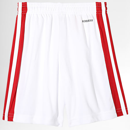 Adidas Sportswear - Short Jogging A Bandes Enfant Squad 21 GN5763 Blanc