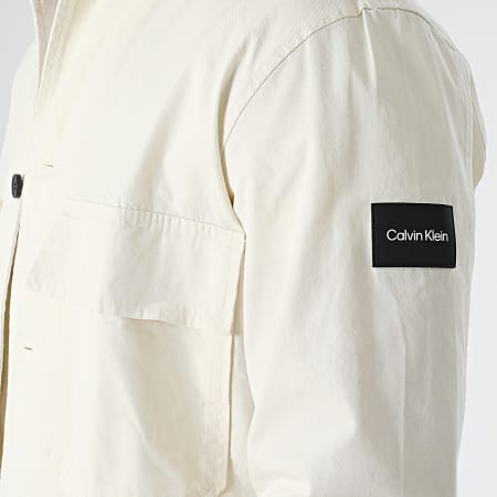 Calvin Klein - Sobrecamisa de manga larga de algodón y nailon 9920 Beige