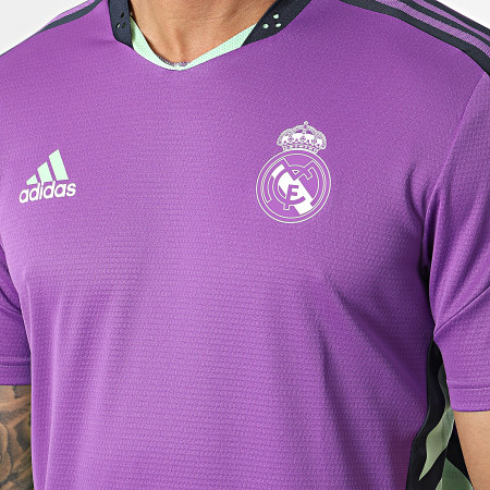 Adidas Performance - Real Madrid HT8794 Camiseta de fútbol a rayas moradas