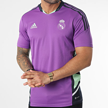 Adidas Sportswear - Maglia da calcio Real Madrid HT8794 a strisce viola