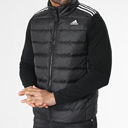 Adidas Performance - Essential GH4583 Abrigo negro a rayas sin mangas