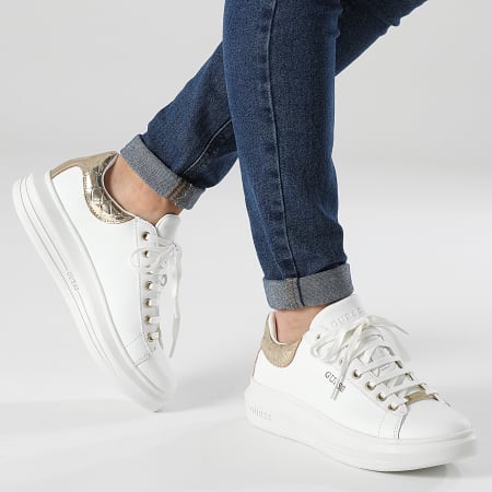 Guess - Sneakers donna FL7RNOELE12 Bianco Oro