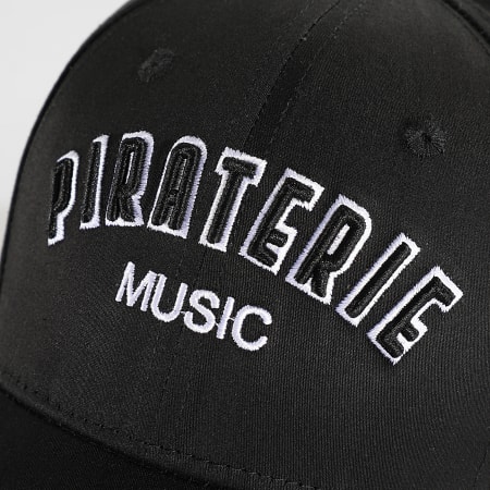 Piraterie Music - Gorro de vidrio con logotipo clásico Negro