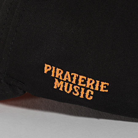Piraterie Music - Casquette Classic Logo Noir Orange
