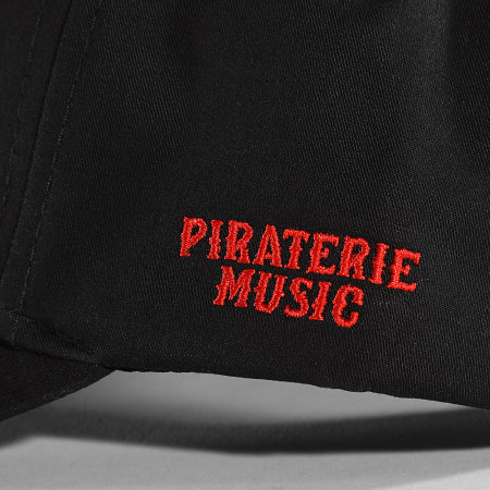 Piraterie Music - Casquette Classic Logo Noir Rouge
