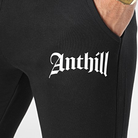 Anthill - Pantalón de chándal Gothic 2 Negro Blanco