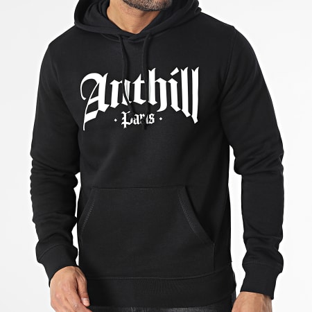 Anthill - Sweat Capuche Gothic Noir Blanc
