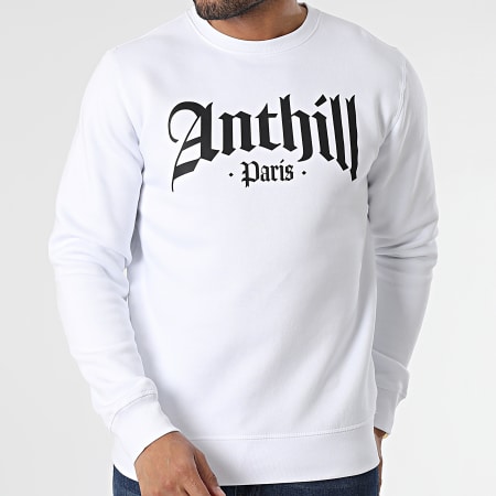 Anthill - Sweat Crewneck Gothic Blanc Noir