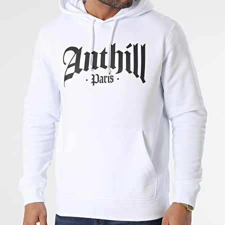 Anthill - Sweat Capuche Gothic Blanc Noir
