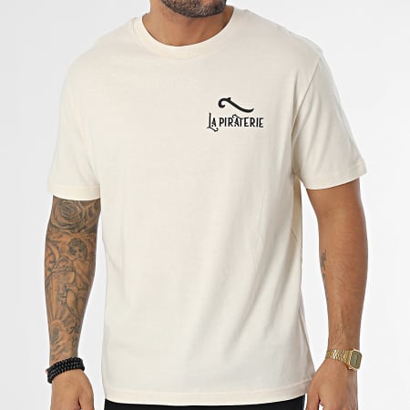 La Piraterie - Tee Shirt Oversize Large LPNJF Beige Chiné Noir