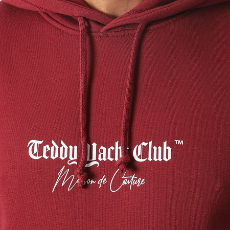 Teddy Yacht Club - Sweat Capuche Maison De Couture Red Ruby Bordeaux