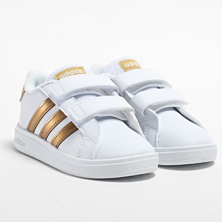 Adidas Sportswear - Grand Court 2.0 CF Footwear Bianco Magico Oro Sneakers per bambini