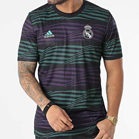 Adidas Sportswear - Tee Shirt A Bandes Real Madrid HT8799 Noir Violet Vert