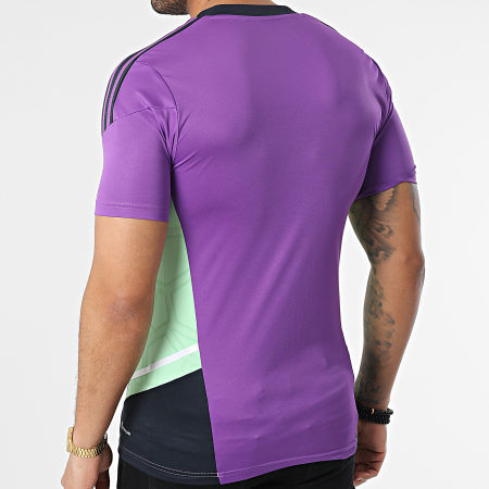 Adidas Performance - Real HT8809 Camiseta de rayas púrpura
