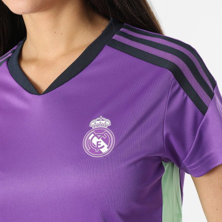 Adidas Sportswear - Tee Shirt Femme A Bandes Real HT8813 Violet
