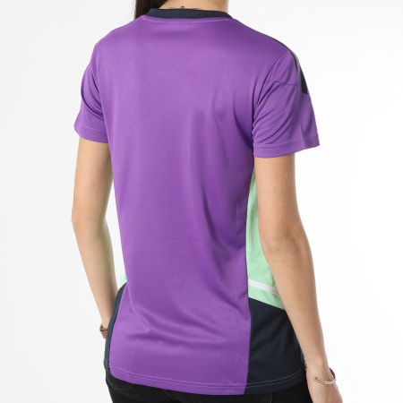 Adidas Sportswear - Maglietta a righe da donna Real HT8813 Viola