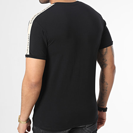 Emporio Armani - Camiseta a rayas 111890-3R717 Negro Beige