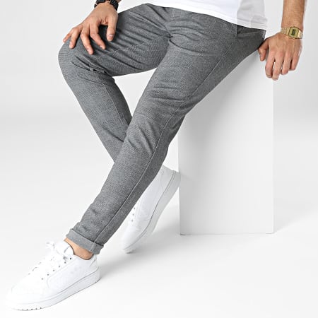 Only And Sons - Pantalon A Carreaux Mark Gris Anthracite