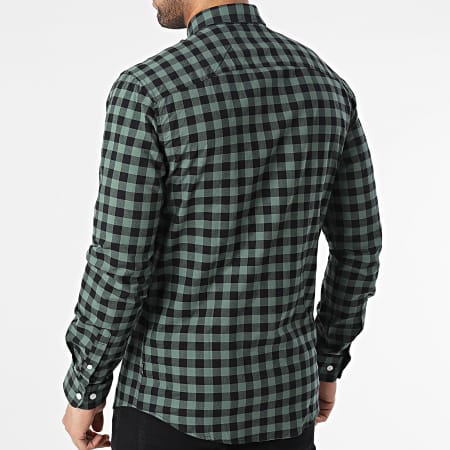 Only And Sons - Chemise Manches Longues A Carreaux Salvaro Noir Vert