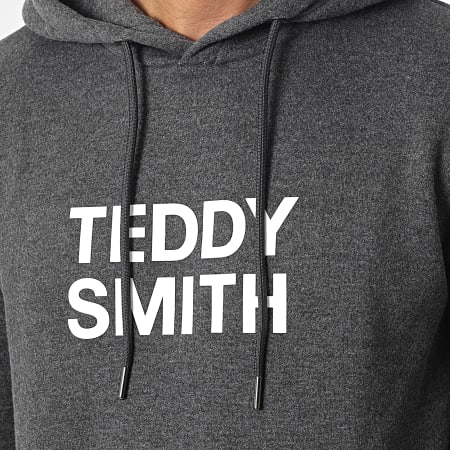 Teddy Smith - Sweat Capuche Siclass 10816368D Gris Anthracite Chiné