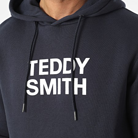 Teddy Smith - Felpa con cappuccio Siclass 10816368D blu navy