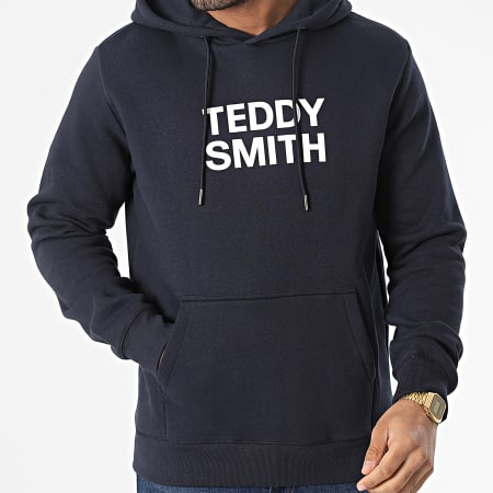 Teddy Smith - Felpa con cappuccio Siclass 10816368D blu navy